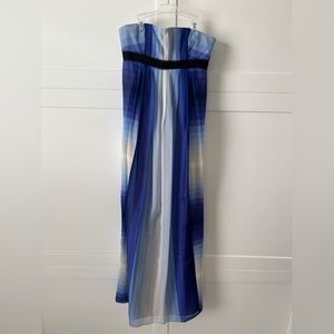 BCBG Max Azria Ombré Blue Stapless Long Dress Size 8
